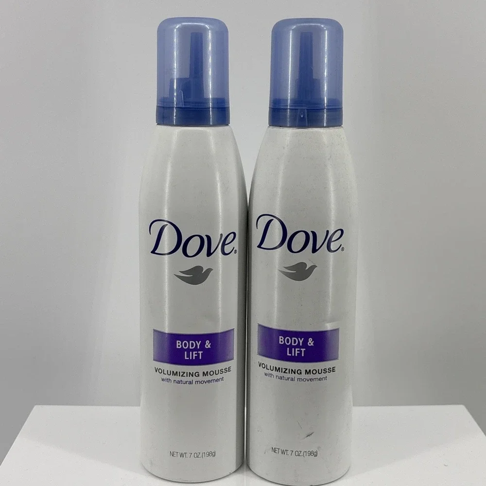 2 Dove Body & Lift Volumizing Mousse 7 oz Hair Styling Foam For Fine Limp Hair
